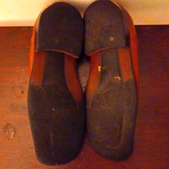 BORGESI Beverly Hills Collection Brown Leather Square Toe Dress Shoes, 9 - Picture 7 of 9